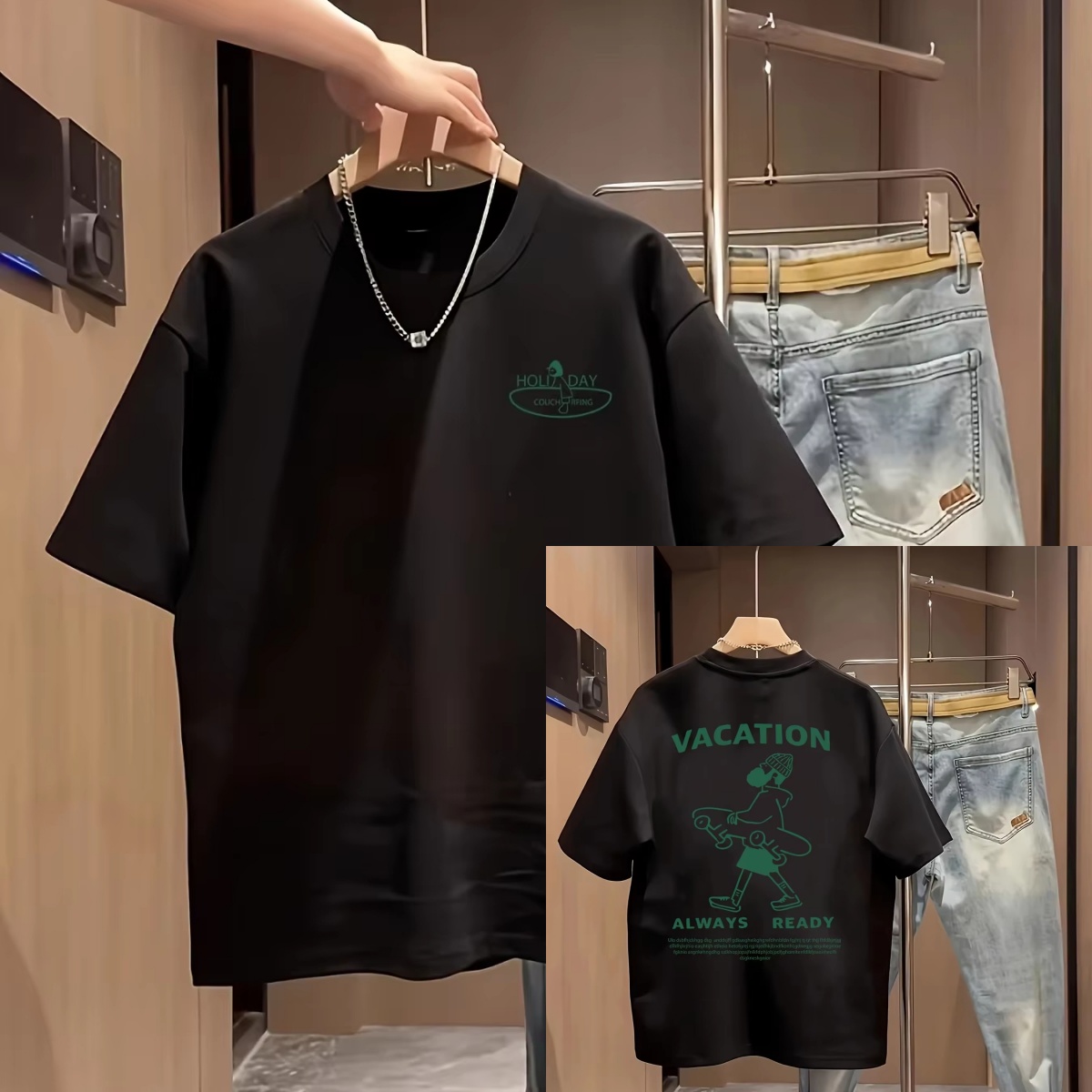 White Figure & Slogan Print Ca - огляд і ціна Streetwear Brand Slogans